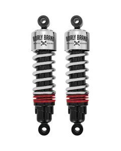 Burly Brand Slammer Plus 11.5" Shocks Chrome - B28-1204