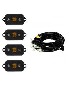 Baja Designs Rock Light Kit Set Of 4 Baja Amber Lens Universal 447056