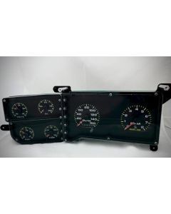 Intellitronix LED Analog Gauge Cluster Set With Black Faceplate For 1973-1987 Chevy Truck With Speedometer Sending Unit