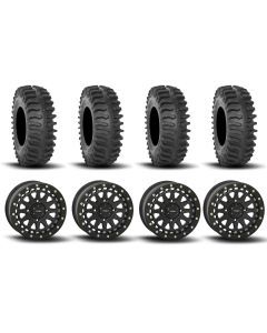 System 3 SB-6 Beadlock Matte Black 15" Wheels And XT400 Tires [30x10R-15]