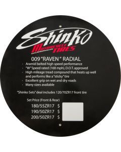 Shinko Tire Display Sign 009 Raven