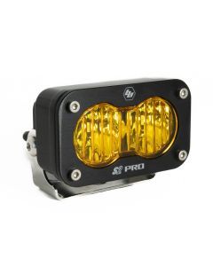 Baja Designs Auxiliary LED Light Pod Each Black Case S2 Pro Series Wide Cornering Pattern Baja Amber Lens Universal 480015