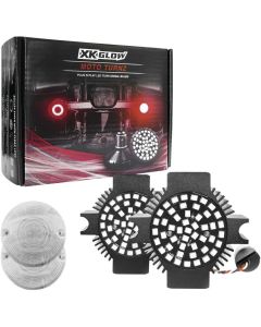 XK Glow LED Turn Signal and Lens Kit Single Flat Red - XK1156F-R-C