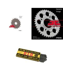 530 Chain Natural, Front & Rear Sprocket Kit for HONDA CB400T I/II 1978-1979