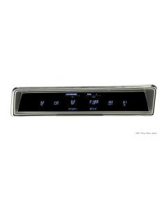 Dakota Digital 67 Nova Dash Gauges w/ new dash bezel - Blue VFD3-67C-NOV-NB LS