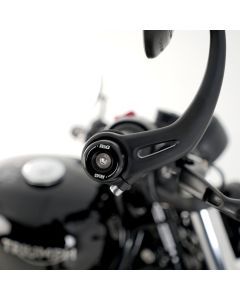 R&G Racing Black Bar End Sliders For 2017-2024 Triumph Bonneville Bobber