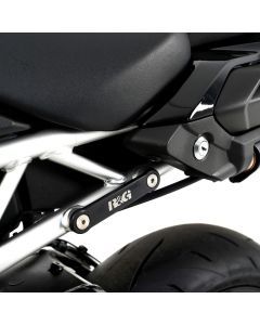 R&G Racing Black Rear Foot Rest Delete Blanking Plates For 2020-2024 Kawasaki Ninja ZX-25R