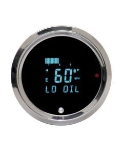 Dakota Digital Odyssey Chrome Mini 2-1/16" Tachometer With Teal Display