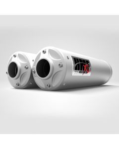 HMF Muffler Can-Am Maverick/MAX 13-18 Stainless Titan-XL Dual Slip On Exhaust Billet End Cap