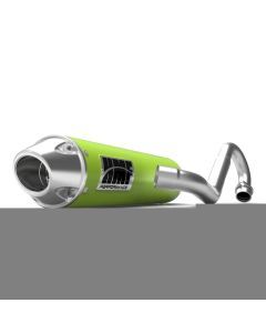 HMF Muffler Can-Am Maverick Turbo 15-17 Venom Green Performance Big Core 3/4 Exhaust Euro End Cap