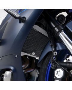 R&G Racing Black Aluminum Radiator Guard For 2022 Yamaha YZF R7 RAD0281BK