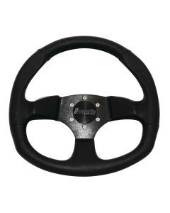 DragonFire Racing Steering Wheel - D-Shaped - Vinyl - Black - 04-0004