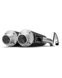 HMF Muffler Polaris RZR S 1000/General 15-24 Black Performance Dual Full System Exhaust Turn Down End Cap