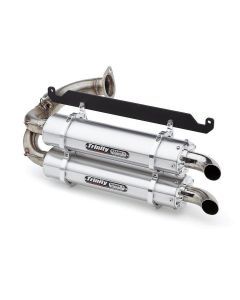 Trinity Racing Stage 5 Dual Slip On Exhaust Brushed Muffler TR-4169S