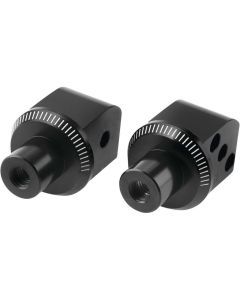 Puig Adventure Footpeg Adaptors Black Rear - 6351N