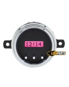 1949-50 Ford Car Digital Clock,Black Alloy Style Face, Red Display