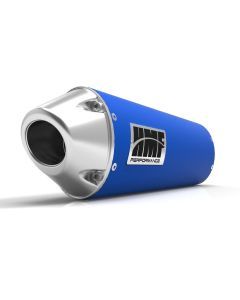 HMF Muffler Yamaha YFZ 450R-X 09-25 Candy Blue Performance Slip On Exhaust Euro End Cap Side Mount