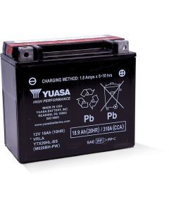 Yuasa Maintenance Free YTX20HLBSPW 12 Volt Battery YUAM620BH-PW