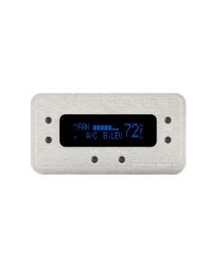 Digital Rectangular Climate Control system, fits Vintage Air Gen II, Satin Bezel, Blue Display