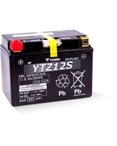 Yuasa Maintenance Free YTZ12S 12 Volt Battery YUAM7212A