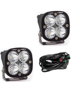 Baja Designs Auxiliary LED Light Pod Pair Squadron Racer Series Spot Pattern Clear Lens Universal 727801