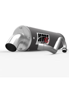 HMF Muffler Polaris RZR 570 13-22 Gun Metal Titan-XL Full System Exhaust Billet End Cap