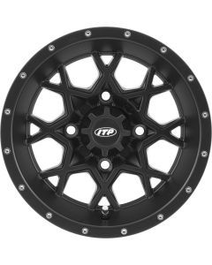ITP Storm Series Hurricane Wheel Matte Black 14x7 4/156 4+3 1428638536B