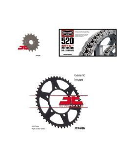 520H Chain Natural,Front & Rear Sprocket Kit for KAWASAKI EX500A 1987-1993