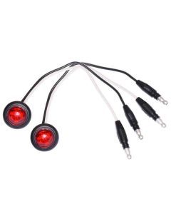 Pair (2) of 3/4 Inch Red LED Clearance Light