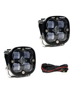 Baja Designs Auxiliary LED Light Pod Pair Squadron Series SAE Pattern Clear Lens Universal 257801