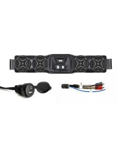 SSV Works 4 Speaker Overhead Weatherproof Sound Bar With RCA Harness And AUX/USB Add-On