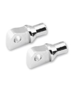 KURYAKYN CHROME MALE MOUNT PEG ADAPTERS FOR HARLEY-DAVIDSON AND BMW PAIR 8008