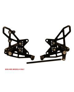 Vortex Racing Adjustable Rear Set Black - RS411K