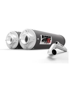 HMF Muffler Can-Am Maverick Turbo 15-17 Gun Metal Titan-XL Dual Full System Exhaust Billet End Cap