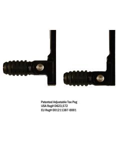 Vortex Racing Adjustable Rear Set Black - RS532K