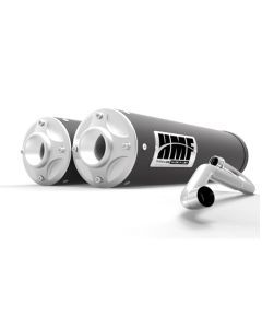 HMF Muffler Can-Am Maverick Turbo 15-17 Gun Metal Titan-QS Dual Full System Exhaust Billet End Cap