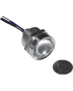 Letric Lighting Royal Flush Mount G2 LED 3-Wire, 1", Polished/Red