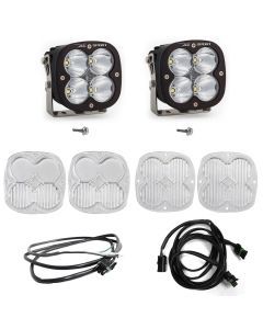 Baja Designs A-Pillar Light Kit Pair XL Sport Series Spot Pattern Clear Lens Upfitter Wiring 447753UP