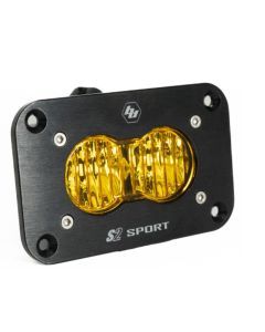 Baja Designs Auxiliary LED Light Pod Each Black Flush Mount S2 Sport Series Wide Cornering Pattern Baja Amber Lens Universal 541015
