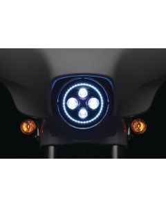Kuryakyn Orbit Vision 7" LED Headlight Halo Harley 91-2017 Touring Softail Dyna