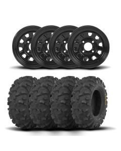 ITP Delta Steel 12" Wheels And Blackwater Evolution Tires [26x9-12]