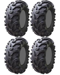 Four 4 Kenda Bearclaw ATV Tires Set 2 Front 25x8-12 & 2 Rear 25x10-12 K299