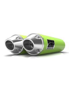 HMF Muffler Can-Am Renegade 1000 12-25 Venom Green Performance Dual Slip On Exhaust Euro End Cap