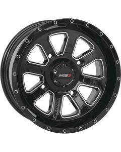 System 3 ST-4 Aluminum Gloss Black/Machined Wheel 14x7 4/156 4+3 (+10mm)
