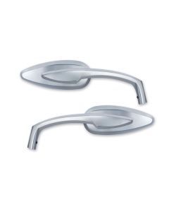 Kuryakyn Chrome 5" x 2" Teardrop Streamline Mirrors Set Harley Victory Indian
