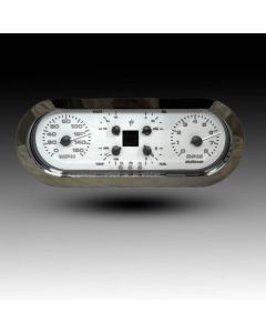 Intellitronix Analog Aurora Multi Gauge Set With White Faceplate AUR1001