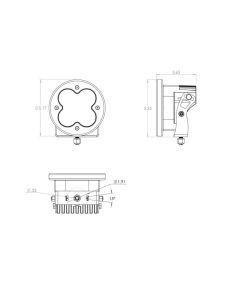 Baja Designs Auxiliary LED Light Pod Each XL-R Sport Series Driving/Combo Pattern Baja Amber Lens Universal 570013