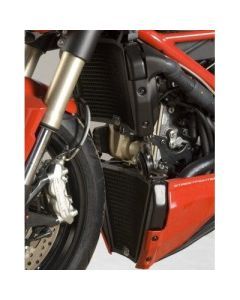 R&G Racing Black Aluminum Radiator Guard For 2012-2015 Ducati Streetfighter 848