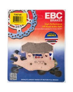 EBC 1 Pair Sintered R Series Heavy-Duty Brake Pads MPN FA674R