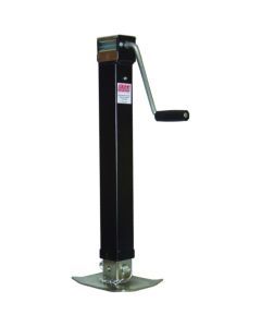 Square Trailer Jack, Side Mount, (Replaced HB-190756) 8,000 lbs. Support Capacity, Sidewind, Weld-On Round Pipe, 15 Inch Travel